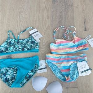 Athleta girls reverseable swimsuits